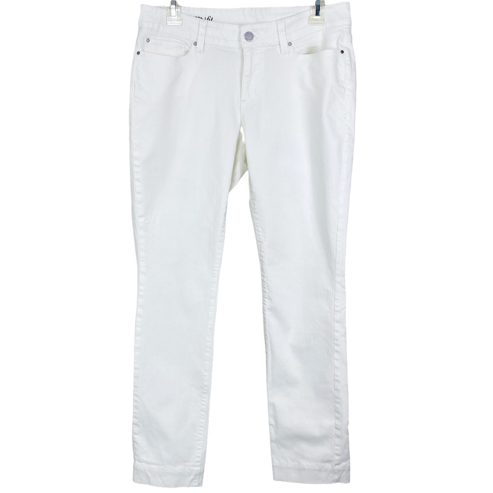 Ann Taylor  Ivory Modern Fit Low Rise Sculpted Pocket Skinny Jeans Size 6